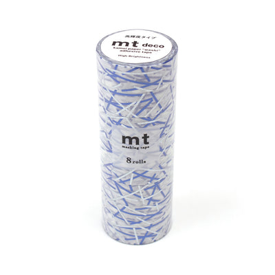 15mm Roll of Tapes - Blue Streamers - Set of 8