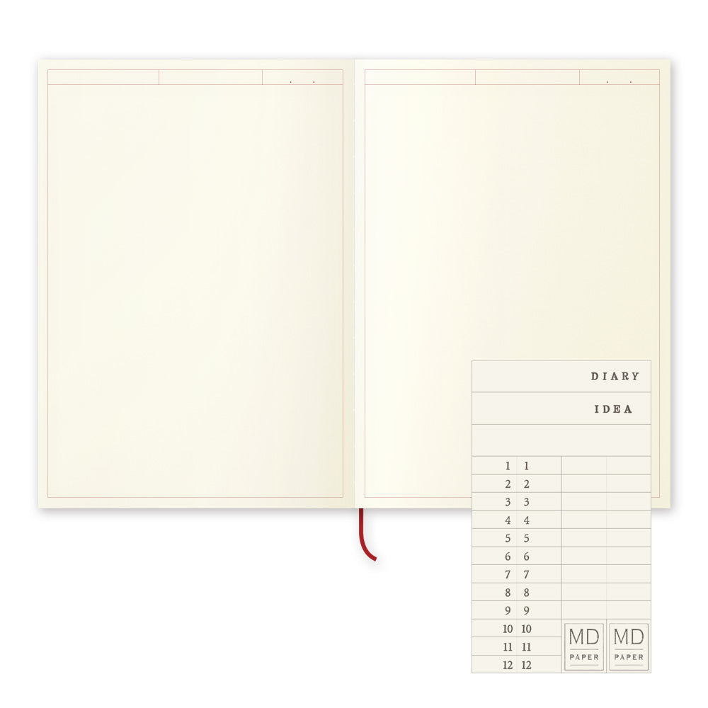 Midori MD Note Journal - Blank with Frame Notebook - A5