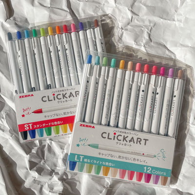 ClickArt Retractable Markers - Set of 12 - Standard