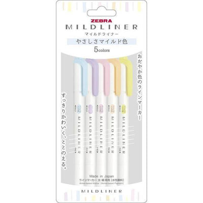 Mildliner Highlighter Markers Set of 5 - Gentle - 2022 Edition