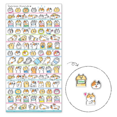 Gorogoro Nyansuke Cats Sticker Sheet