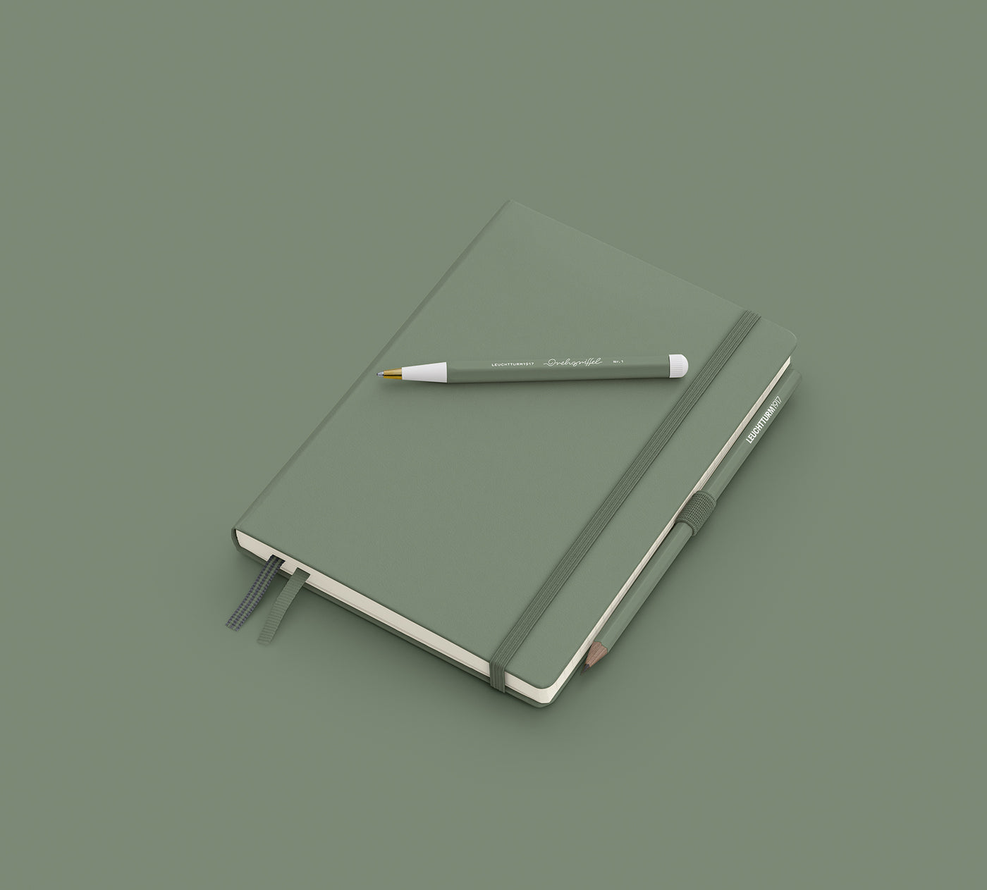 Hardcover Notebook - Olive Green - A5