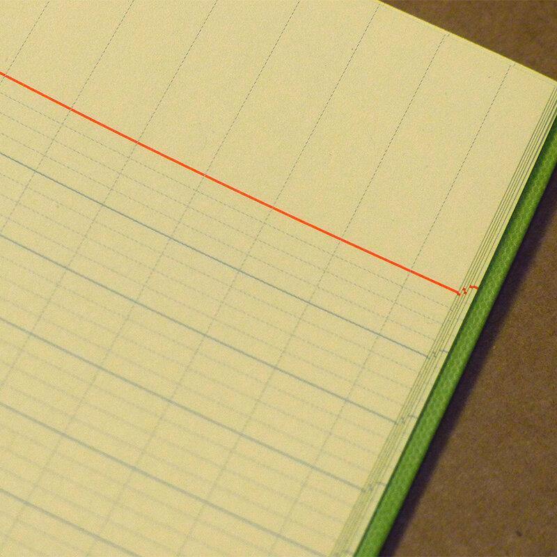 Large Notebook - Weekly / Daily / Grid / Honeycomb - tactile sensibility #option_green-cover-with-french-grid-paper