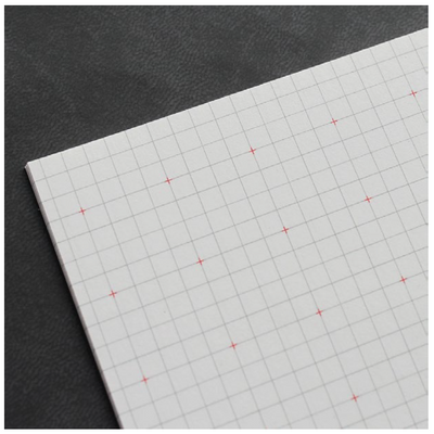 PAPERWAYS - Notebook - Large - tactile sensibility #option_red-cover-with-cross-grid-paper