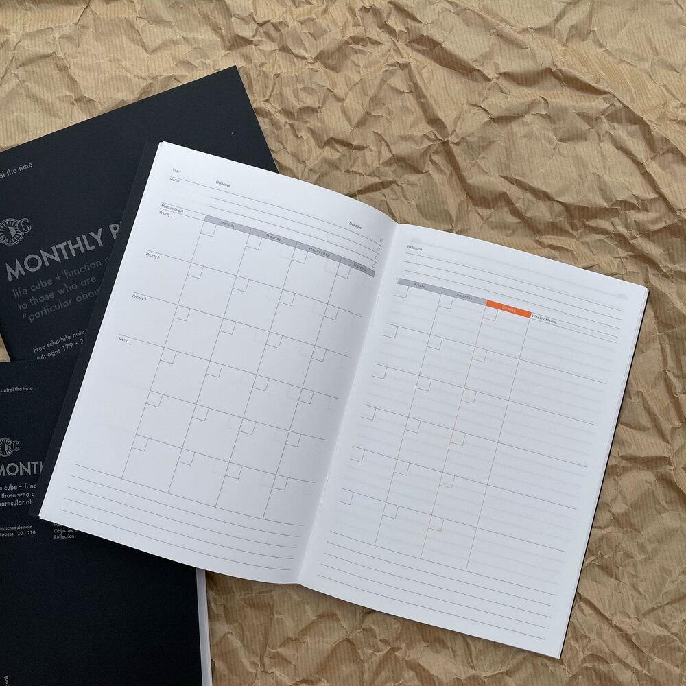 LUDDITE - Monthly Planner Notebook - tactile sensibility