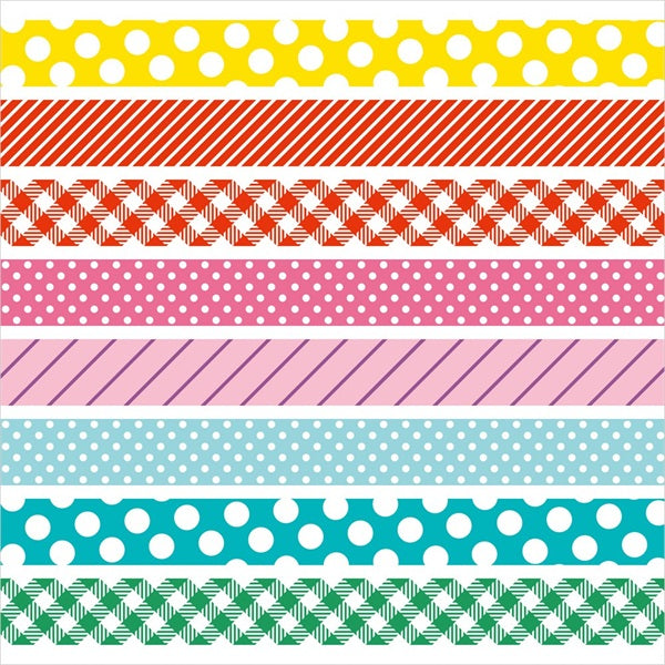 masté - Set of 8 Tapes - Colourful Patterns