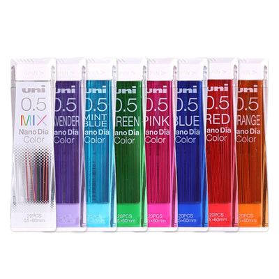 uni ball uniball lead refills for mechanical pencils coloured lead pencils drawing note taking HERO IMAGE #colour_mix