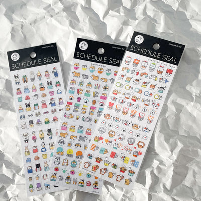 Schedule Seals Sticker Sheet - Gorogoro Nyansuke Cats & Food